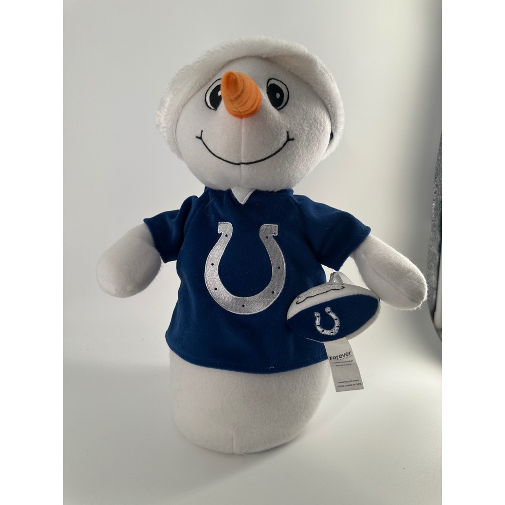 Forever Collectibles Indianapolis Colts Snowman Plush NFL Football Holiday 12"